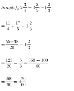 Q1(a) and solution...Fractions