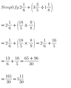 Q1(b) and solution...Fractions
