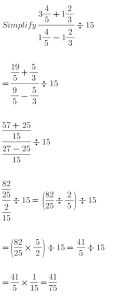 Q1(c) and solution...Fractions