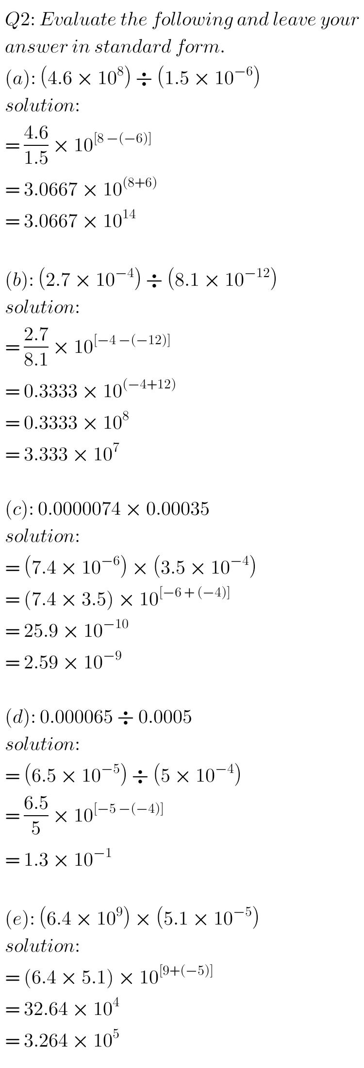 Question 2 and its Solution