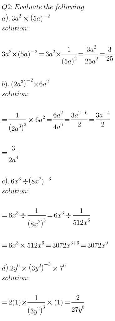 Question two and its Solutions